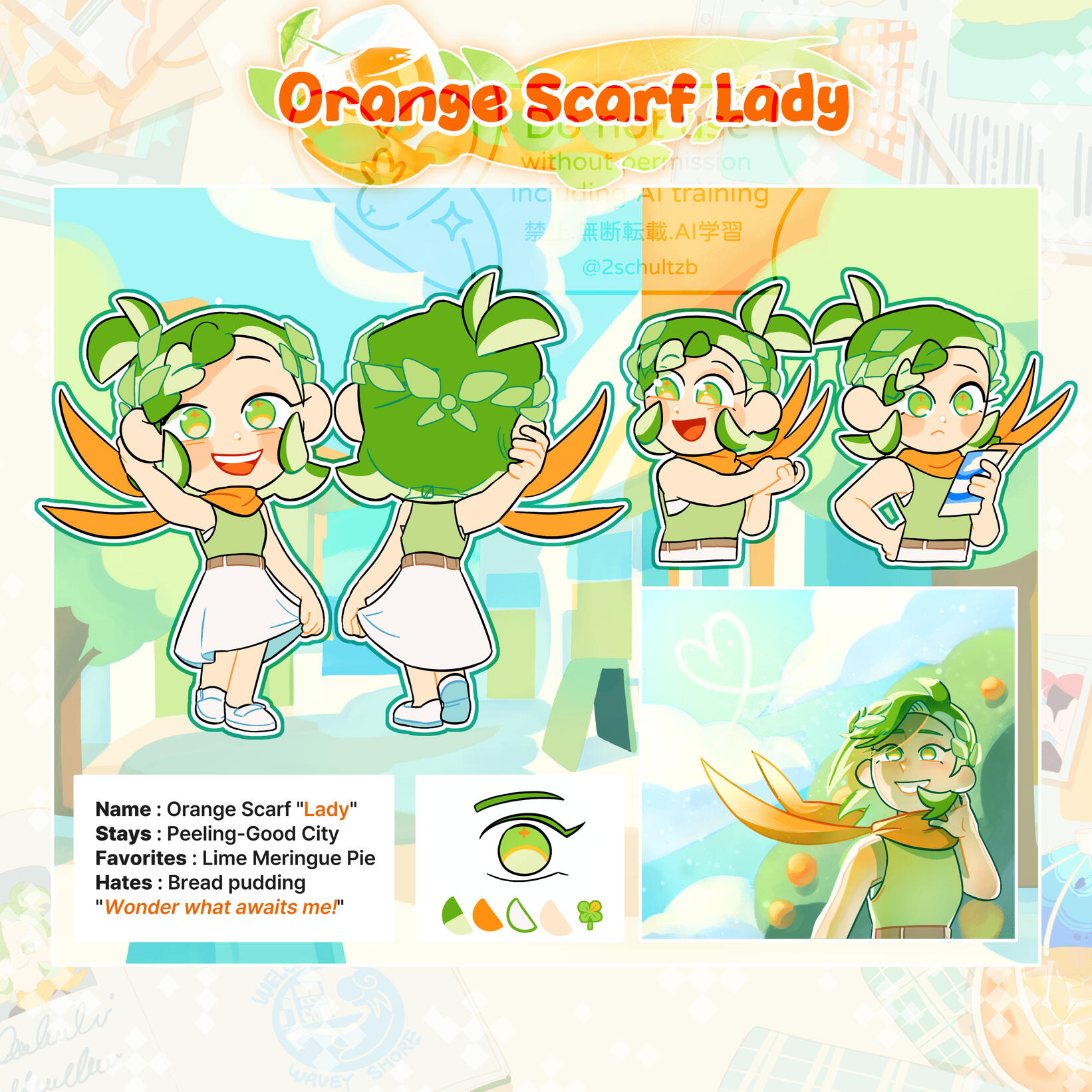 Orange Scarf Lady